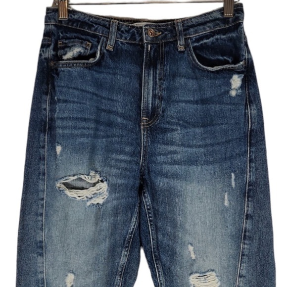 Zara High Waist Baggy Fit Jeans Size 2 - Picture 3 of 8